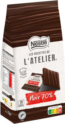 NESTLE L'ATELIER Carrés dégustation Noir 70% 176g