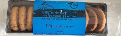 Galletas de espelta ECO con arándanos y manzana front packaging