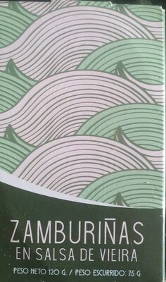 Zamburiñas en salsa de vieira front packaging