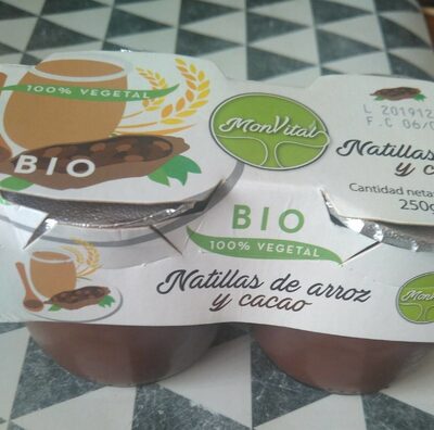 Natillas de arroz y cacao