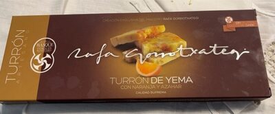 Turron de yema con naranja front packaging