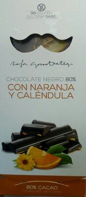 Chocolate negro 80% con naranja y caléndula