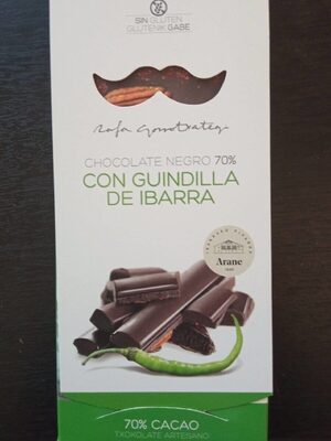 chocolate negro con guindilla de ibarra