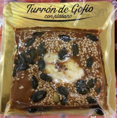 Turrón de gofio con plátano