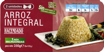 Arroz cocido integral