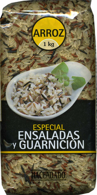 Arroz especial ensaladas y guarnición front packaging
