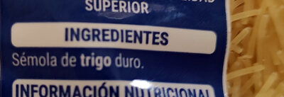 Fideo Cabello de Ángel ingredients label