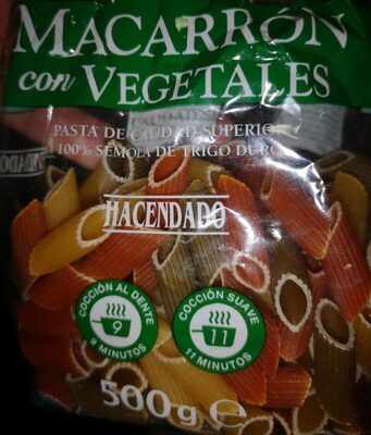 Macarrón con vegetales