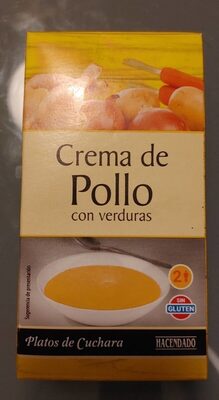 Crema de pollo con verduras front packaging