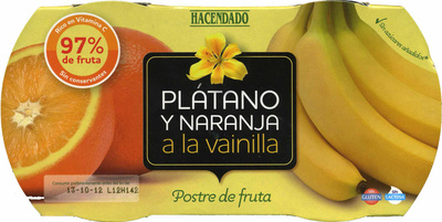 Plátano y naranja a la vainilla