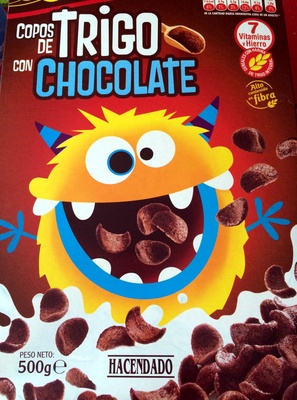 Copos de trigo con chocolate