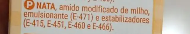 Nata ligera ingredients label