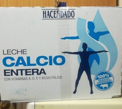 Leche calcio entera front packaging