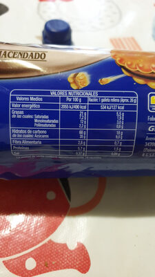 Rebuenas nutrition facts table