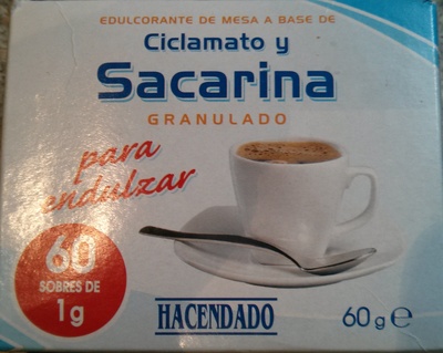 Edulcorante de mesa a base de ciclamato y sacarina