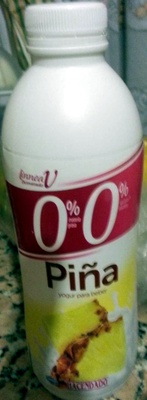 Yogur piña 0% front packaging