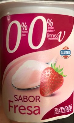Yogur sabor fresa 0%