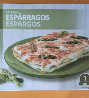 Lasaña de Espárragos front packaging
