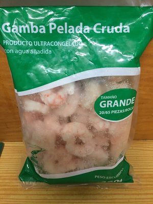 Gamba pelada cruda