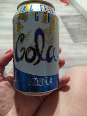 Cola light sin cafeina front packaging