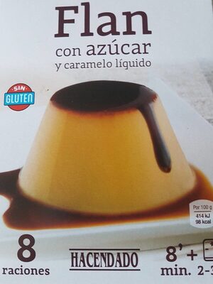 Flan con azúcar front packaging