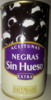 Aceitunas negras sin hueso