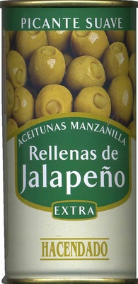 Aceitunas manzanilla rellenas de jalapeño