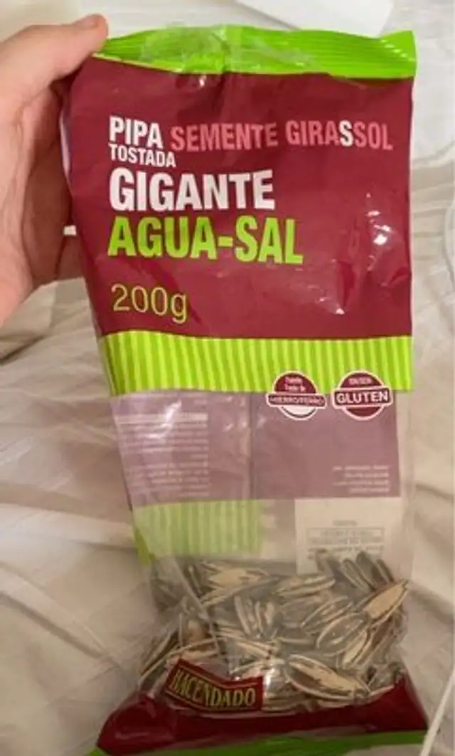 Pipa tostada gigante agua/sal