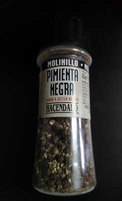 Pimienta negra en grano molinillo front packaging