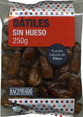 Dátiles sin hueso front packaging