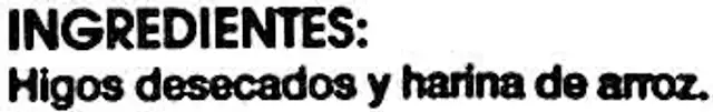 Higos secos ingredients label