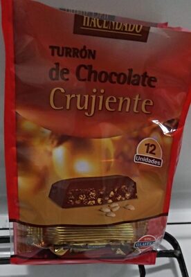 Turrón crujiente de chocolate