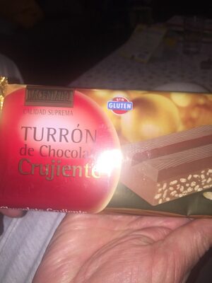 Turrón de chocolate crujiente