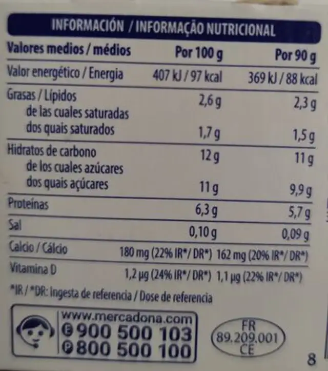 Petit fresa bolsillo nutrition facts table