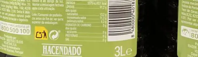 Azeite Virgem Extra nutrition facts table