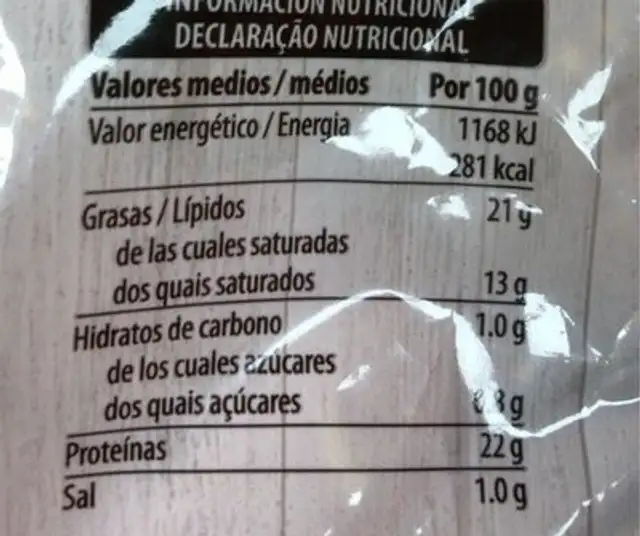 Mozzarella pizza-roma nutrition facts table
