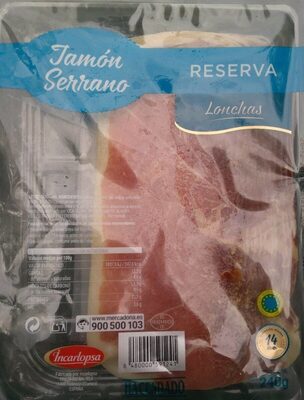 Jamón serrano reserva front packaging