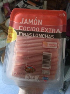 Jamón cocido extra finas lonchas front packaging