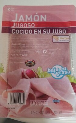 Jamon jugoso cocido en su jugo