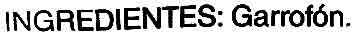 Garrofón ingredients label