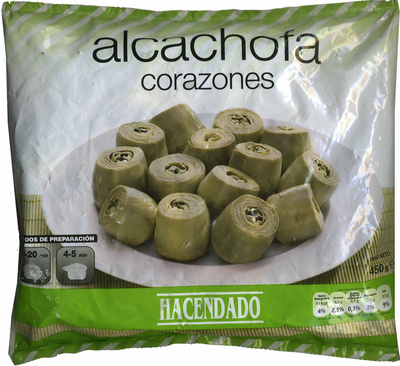 Corazones de alcachofa congelados front packaging