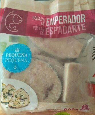 Rodajas de emperador congeladas