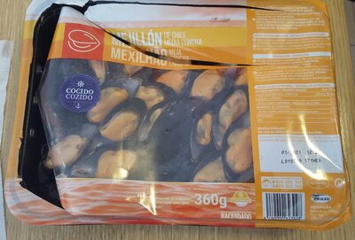 Mejillón de Chile media concha front packaging