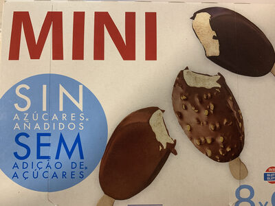 Mini helados sin azúcares front packaging