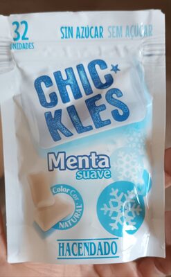 Chicles sabor a menta, con edulcorantes sin azúcar