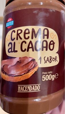 Crema al cacao front packaging