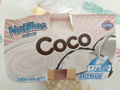 Natillas sabor coco