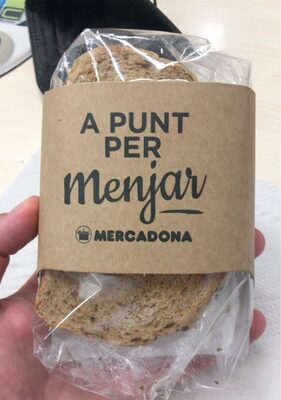 Bocadillo de pollo asado front packaging