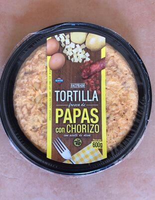 Tortilla fresca de papas con chorizo