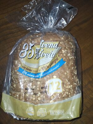 Pan de molde 35% avena front packaging